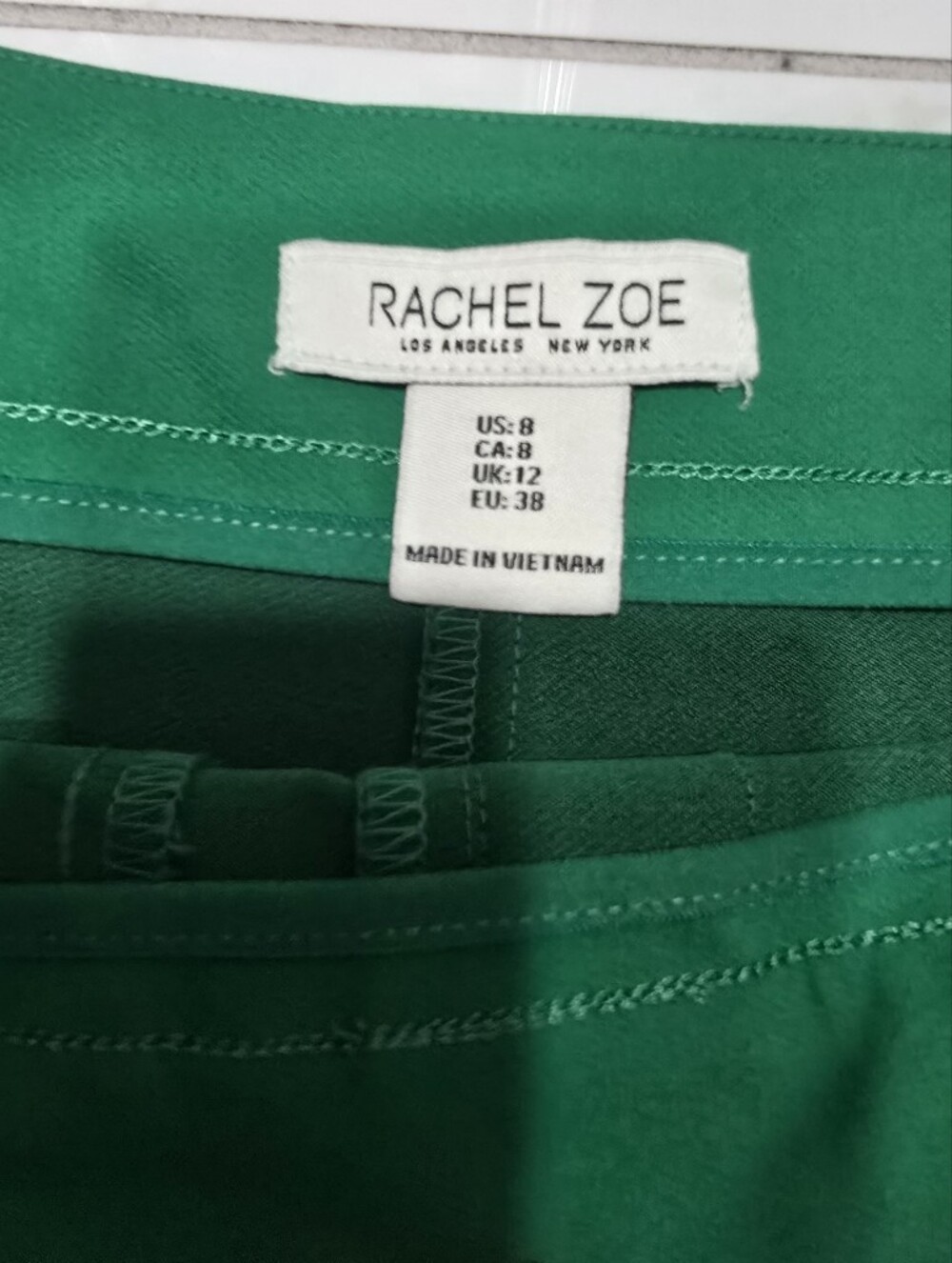 NWT Rachel Zoe Emerald Green High-Waist Sailor Shorts Gold Buttons Size 8 - Picture 5 of 9